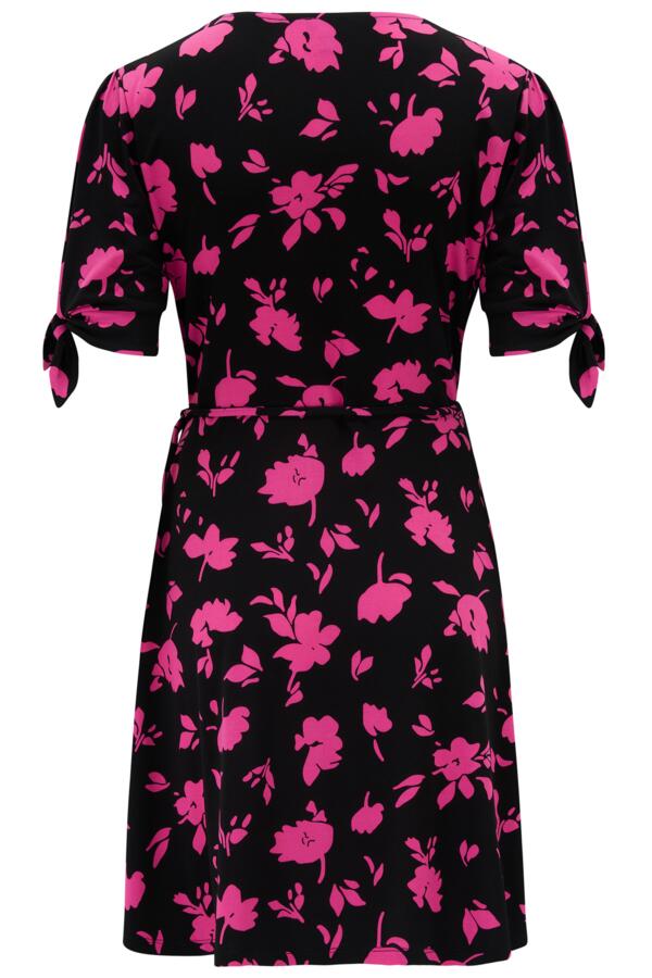 Bella Fuller Bust Slinky Stretch Tie Sleeve Tea Dress