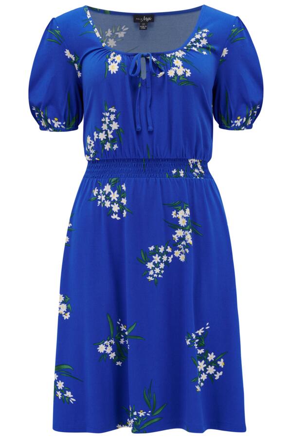 Evangeline Fuller Bust Gathered Neckline Slinky Jersey Dress