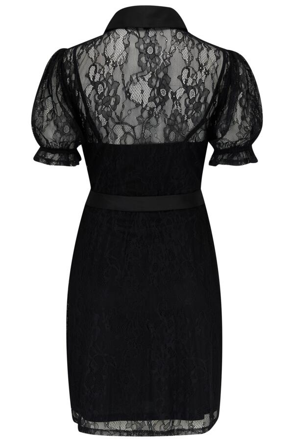 Clara Fuller Bust Short Puff Sleeve Lace Dress