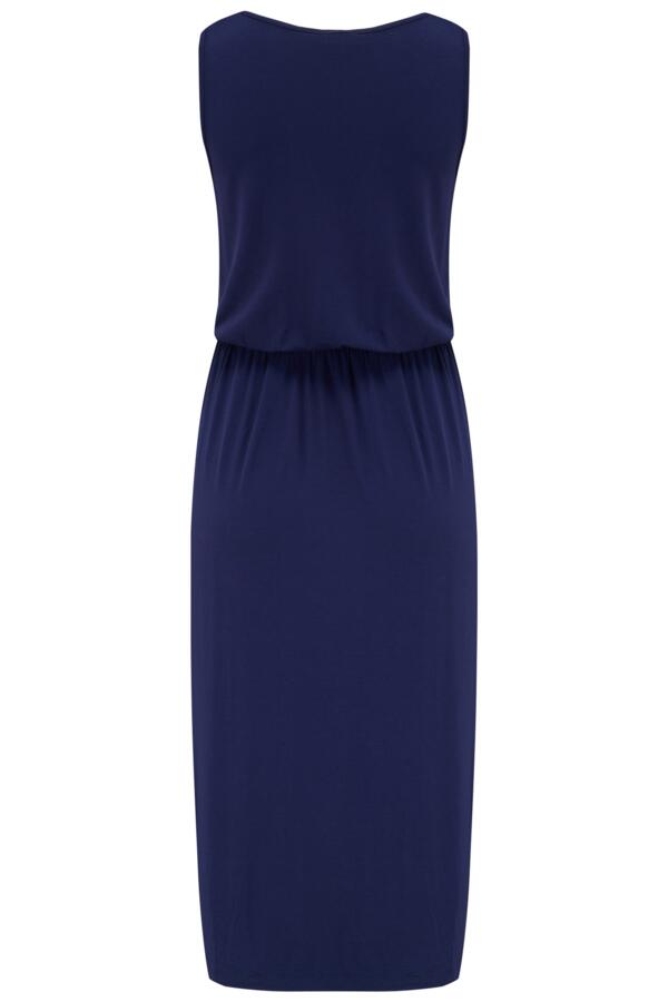 Jessie Fuller Bust Notch Neck Stretch Midi Dress