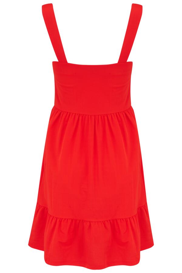 Lena Fuller Bust Pique Jersey Tiered Short Dress