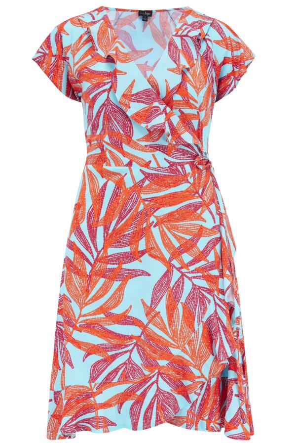 Woven Frill Wrap Dress