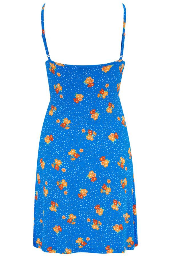 Strappy Tie Front Jersey Mini Beach Dress