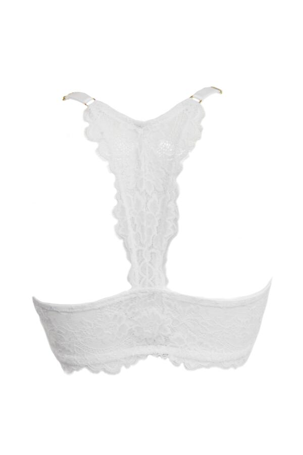 India Eyelash Lace Front Fastening Non Wired Bralette