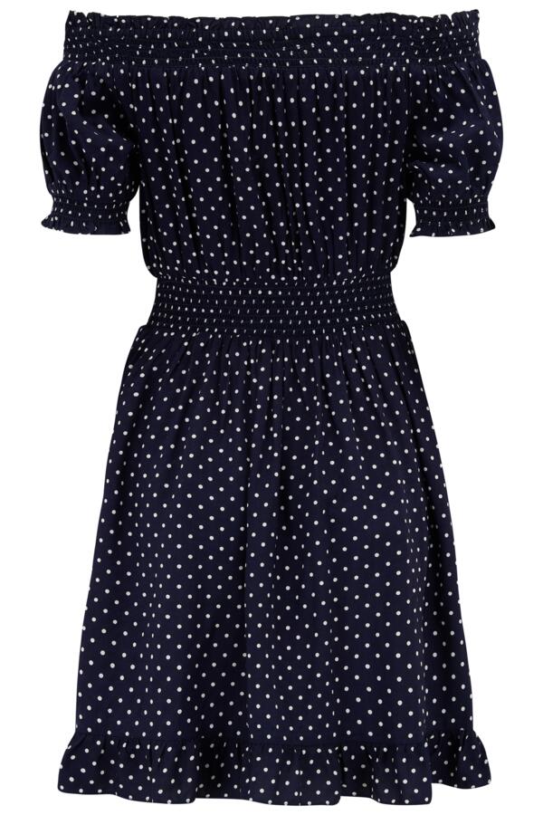 Eloise Puff Sleeve Woven Bardot Dress