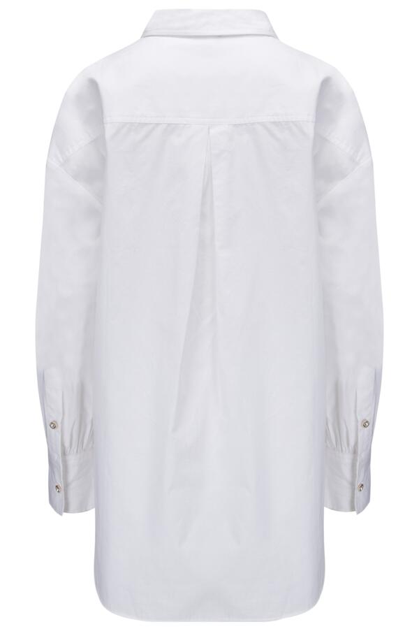 Cotton Poplin Fuller Bust Oversized Long Sleeve Shirt