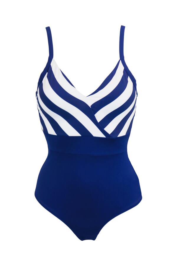 High Line V Neck Tummy Control Swimsuit