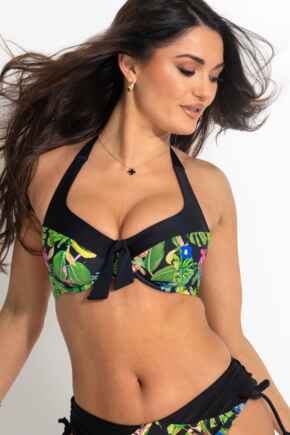 St Lucia Halter Underwired Non-Padded Bikini Top - Tropical