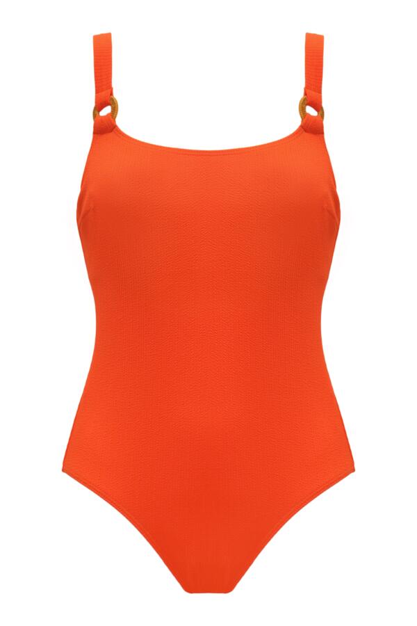 Cali Ribbed Texture Ring Underwired Tummy Control Swimsuit