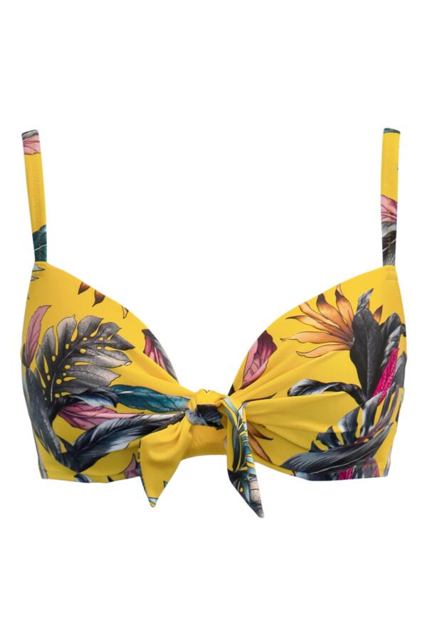 Paradiso Lightly Padded Underwired Front Tie Bikini Top