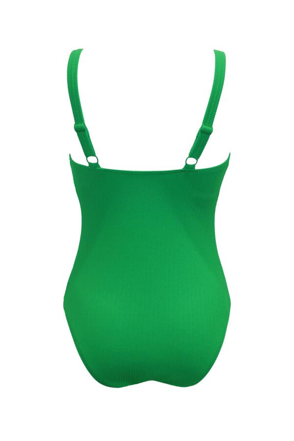 Cali Ribbed Texture Ring Underwired Tummy Control Swimsuit