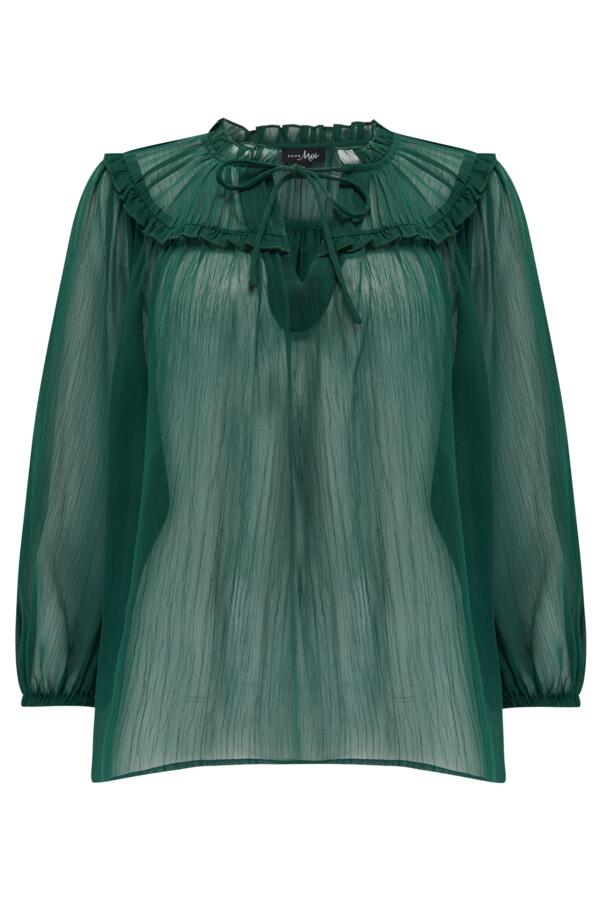 Sian Fuller Bust Chiffon 3/4 Sleeve Boho Blouse