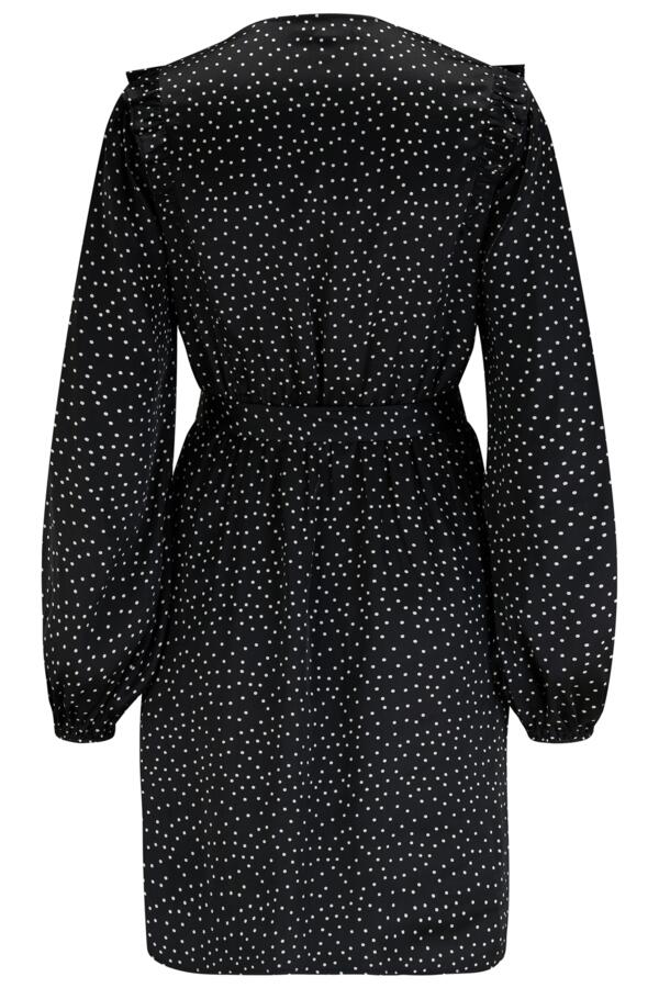 Kira Fuller Bust Frill Detail Satin Long Sleeve Wrap Dress