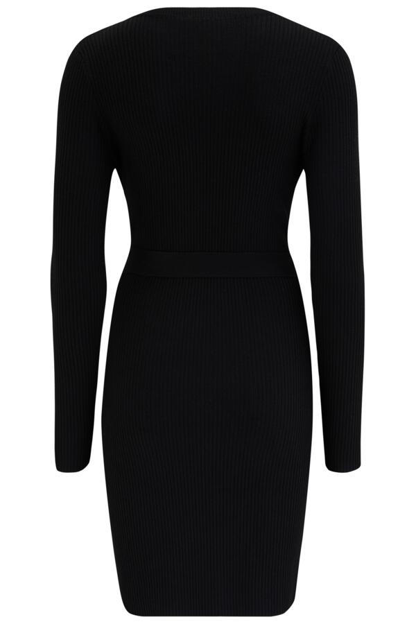 Edie Scoop Neck Rib Knit Dress