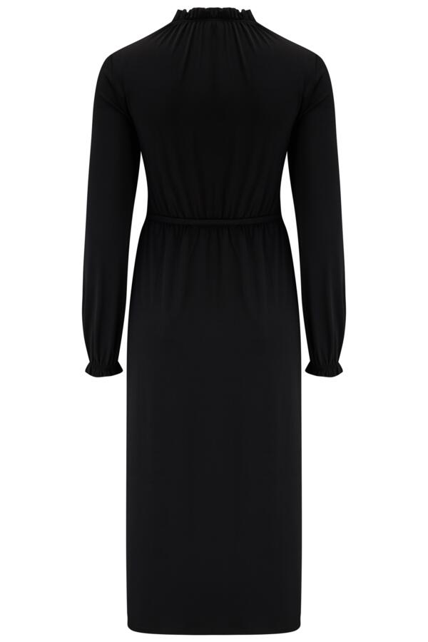 Bridget Fuller Bust Slinky Stretch Long Sleeve Midi Dress