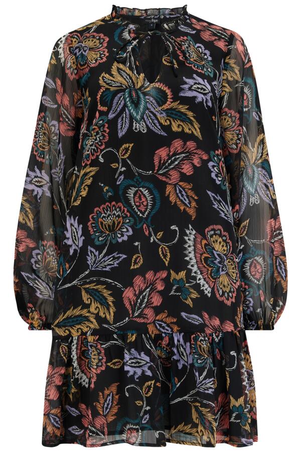 Sian Chiffon Long Sleeve Tiered Boho Dress