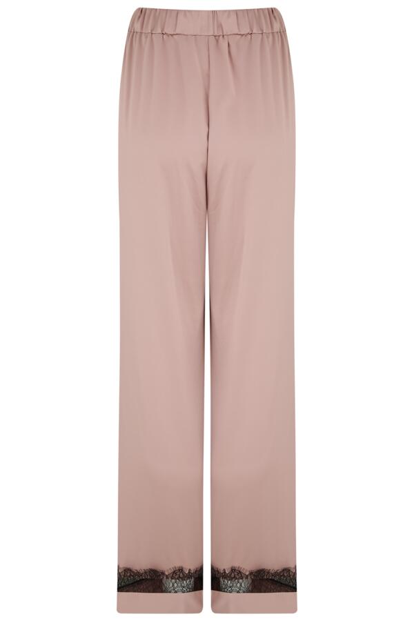 Dusk Satin and Lace Revere Collar Pyjama Set