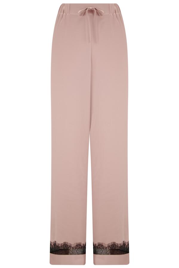 Dusk Satin and Lace Revere Collar Pyjama Set