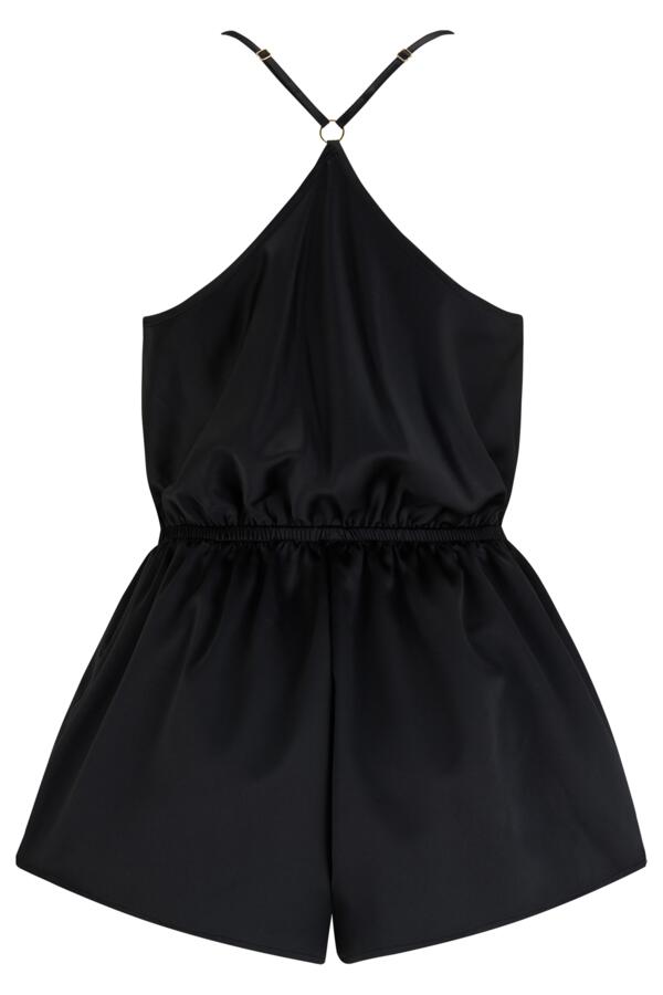 Dusk Satin Frill Playsuit