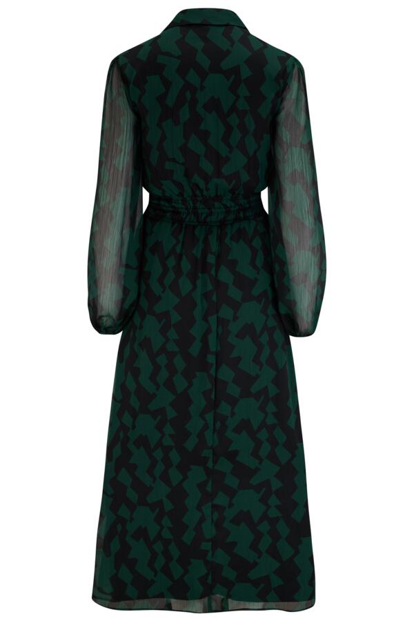 Willow Chiffon Long Sleeve Midaxi Shirt Dress