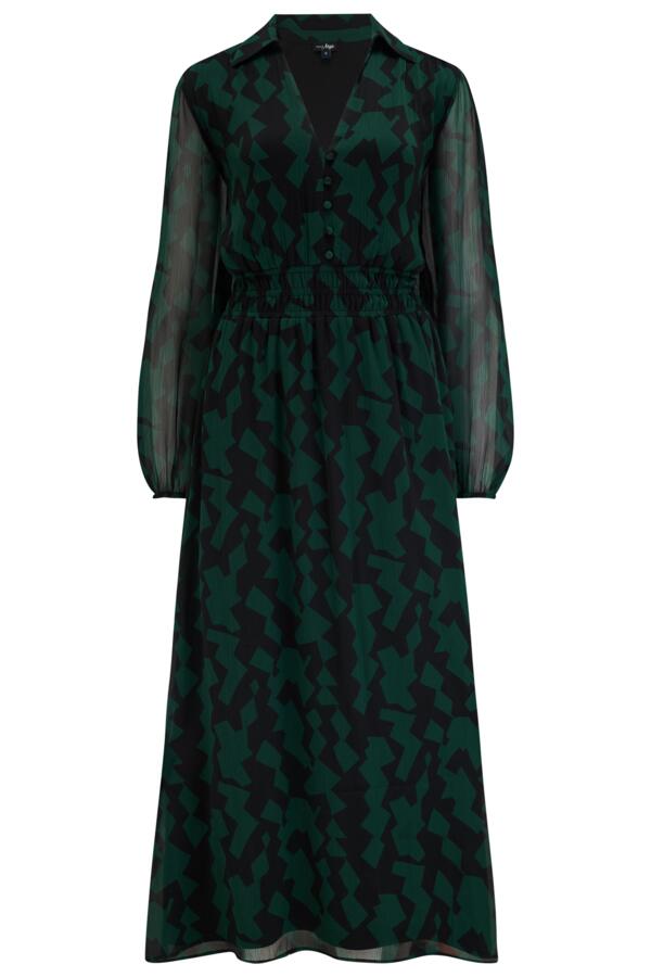 Willow Chiffon Long Sleeve Midaxi Shirt Dress