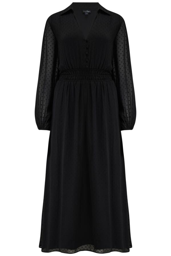 Willow Chiffon Long Sleeve Midaxi Shirt Dress