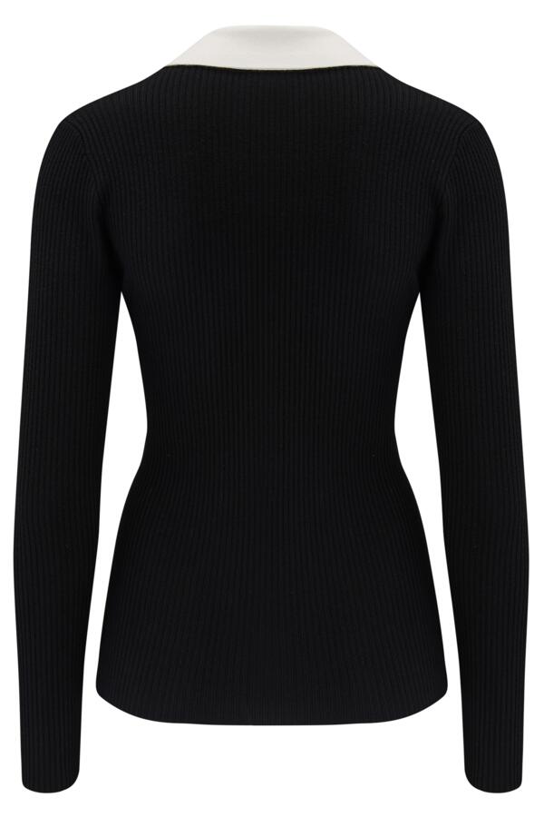Beth Contrast Rib Knit Top