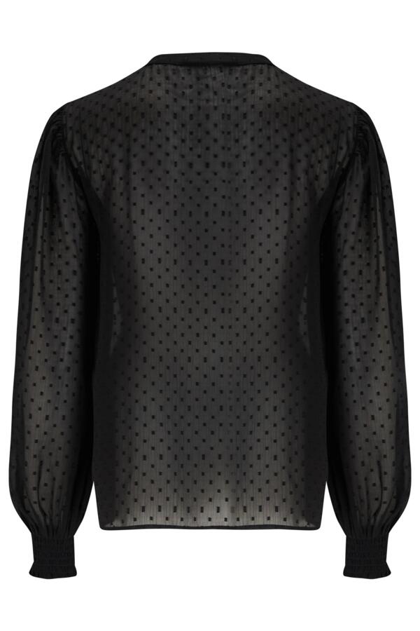 Natasha Fuller Bust Embroidered Boho Chiffon Long Sleeve Top