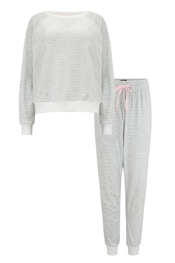 Cosy Fleece Sweatshirt and Jogger Pyjama Set