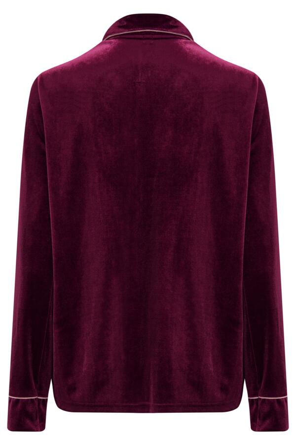 Velour Contrast Trim Pyjama Set