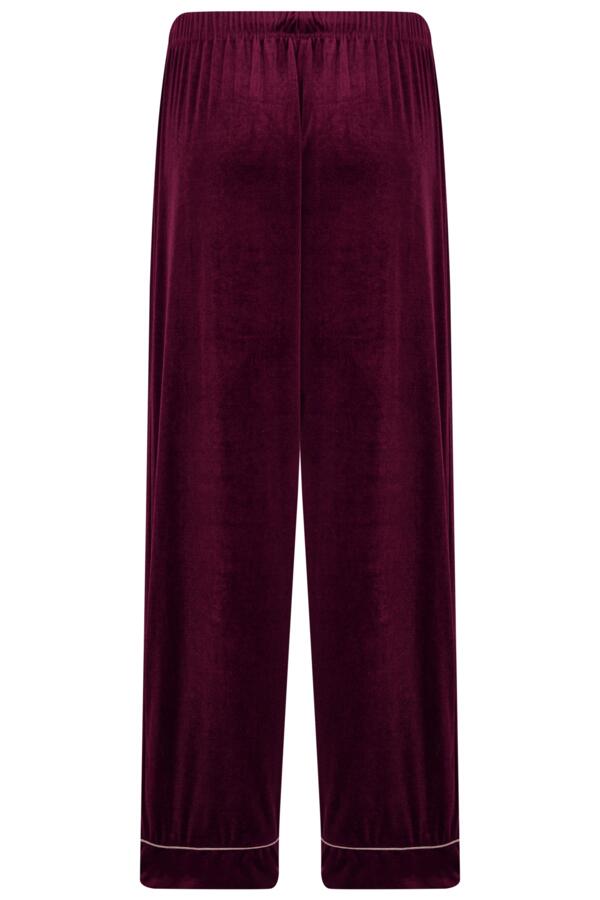 Velour Contrast Trim Pyjama Set