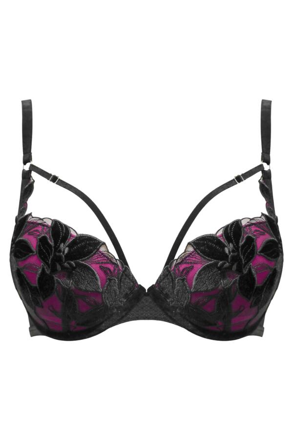 Icon Velvet Lightly Padded Underwired Plunge Bra