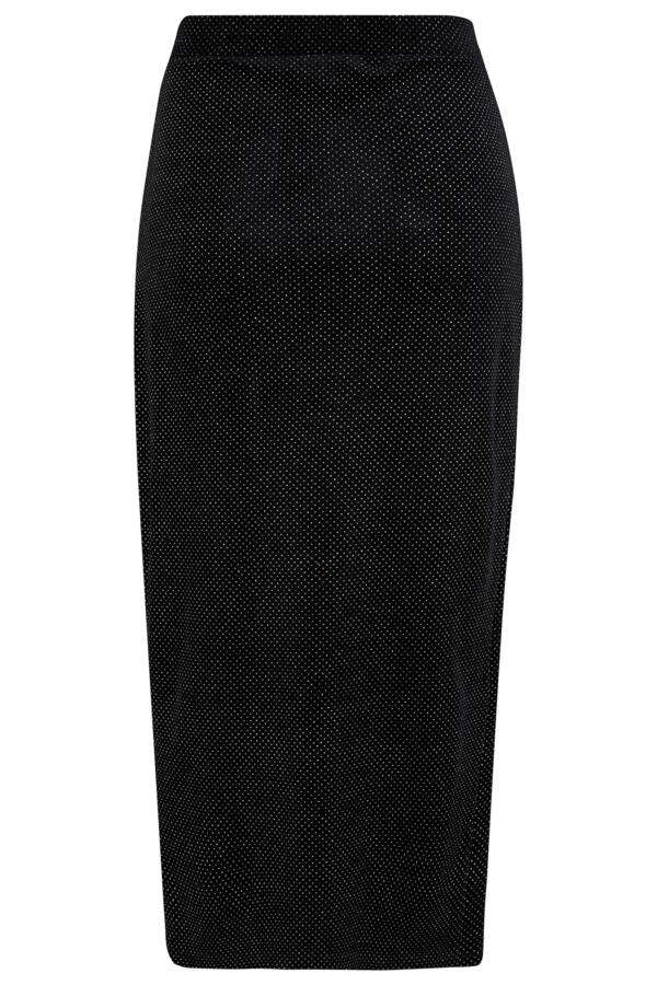 Jameela Glitter Stretch Velvet Midi Wrap Skirt