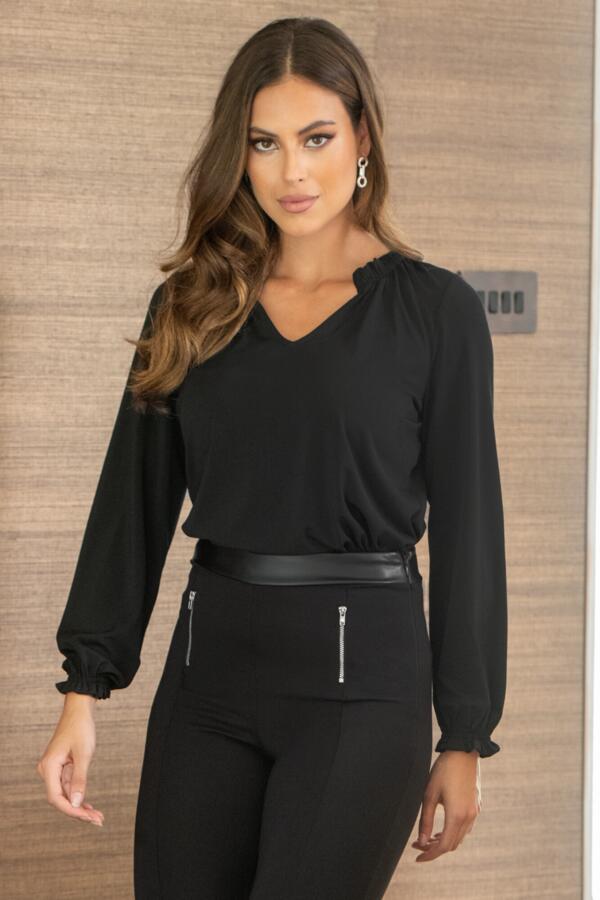 Bridget Fuller Bust Slinky Stretch Long Sleeve Top
