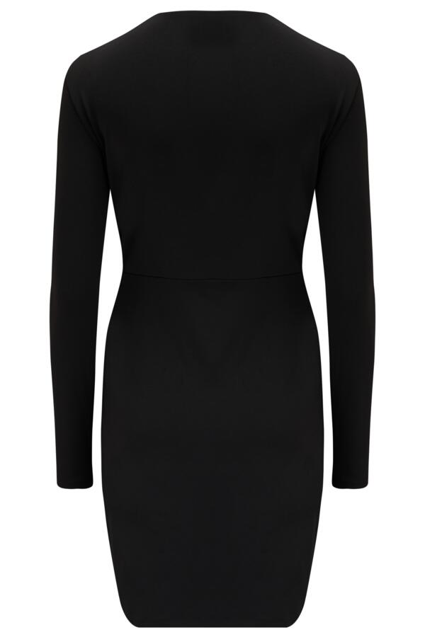 Nicole Slinky Jersey Diamante Trim Wrap Dress