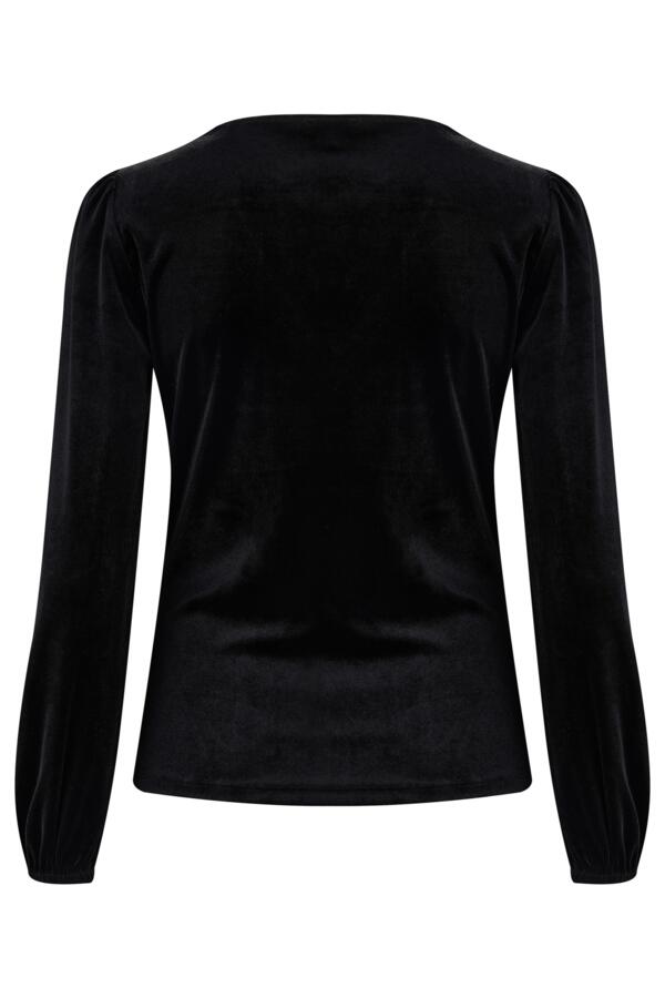 Jenna Stretch Velvet Balloon Sleeve Top