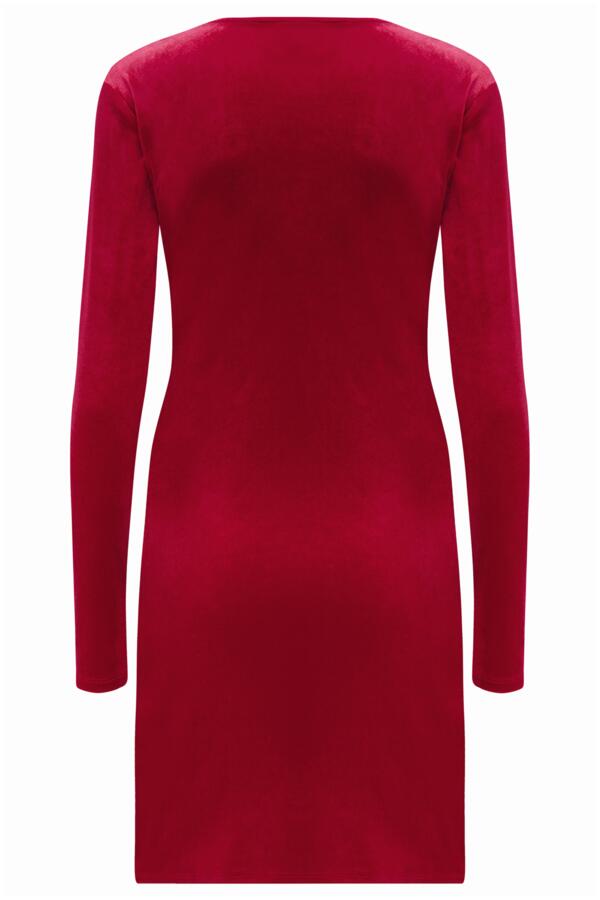 Suki Stretch Velvet Wrap Bodycon Dress
