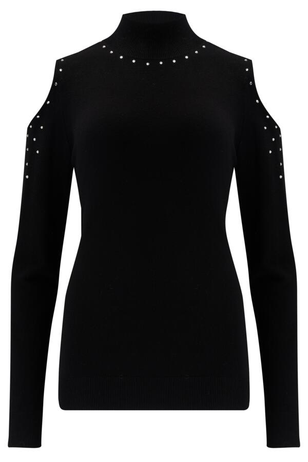 Scarlett Hot Fix Cut Out Fine Knit Jumper