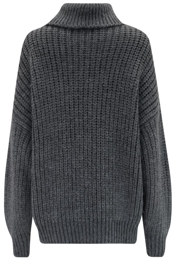 Alice Chunky Cable Knit Roll Neck Knit Jumper