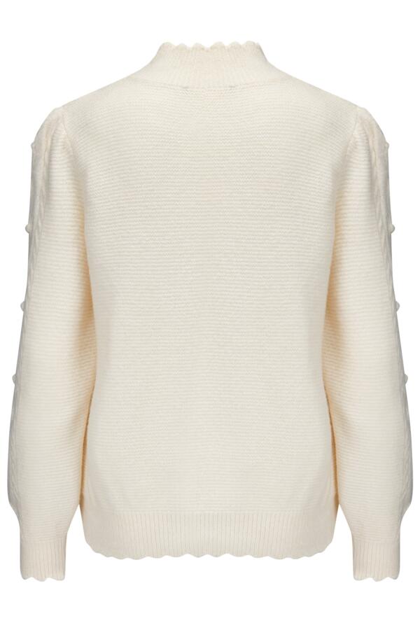 Marina Pointelle High Neck Knit Jumper