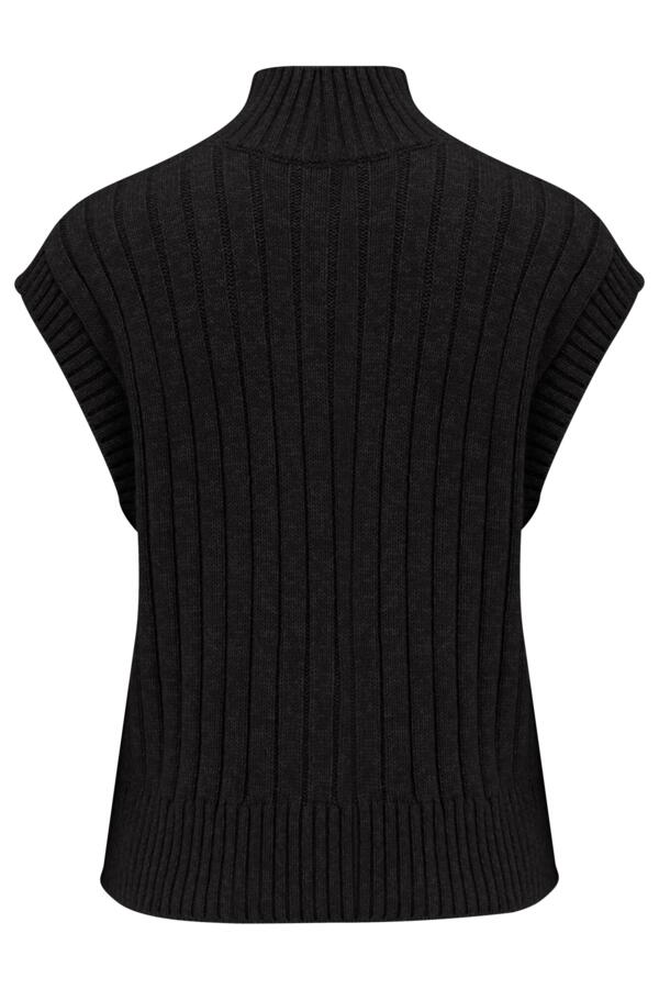 Kady Cropped Ribbed Knit Vest