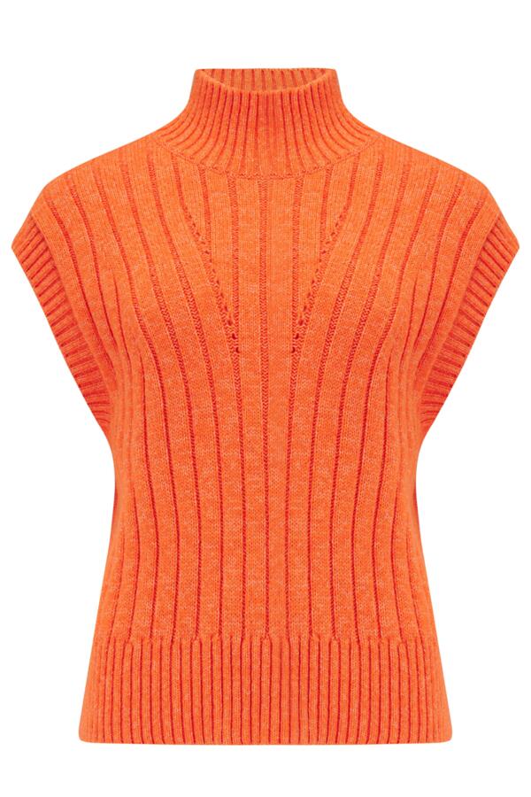Kady Cropped Ribbed Knit Vest