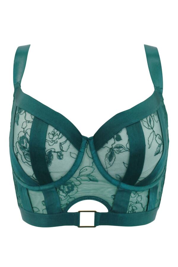 India Embroidery Non Padded Underwired Bustier