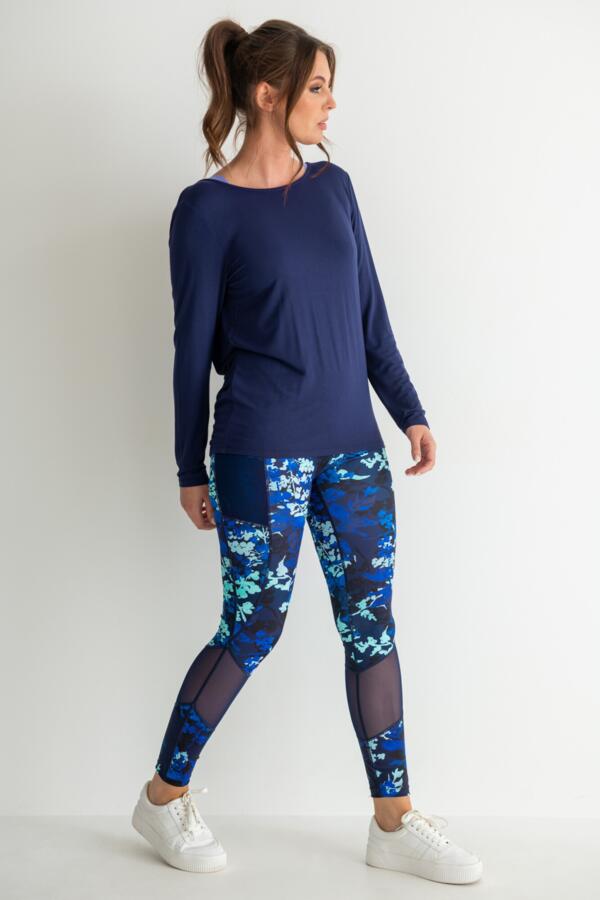 Energy Printed Mesh Panel Legging