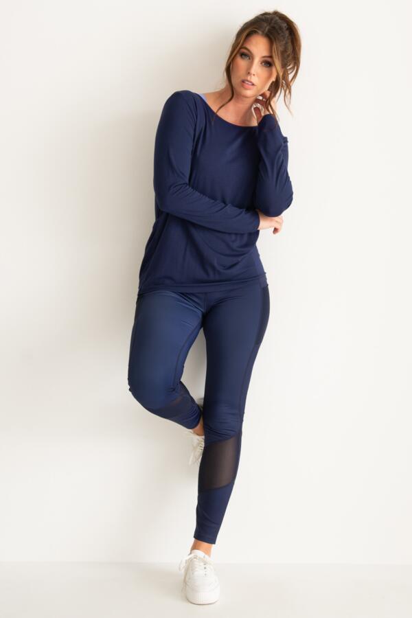 Energy Full Length Mesh Panel Sports Legging
