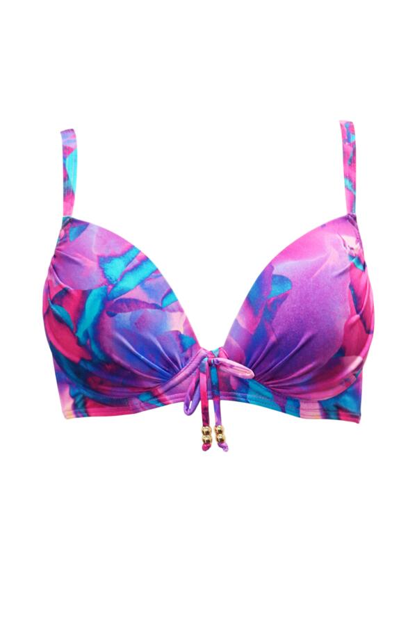 Cabana Underwired Padded Push-Up Boost Ruched Bikini Top