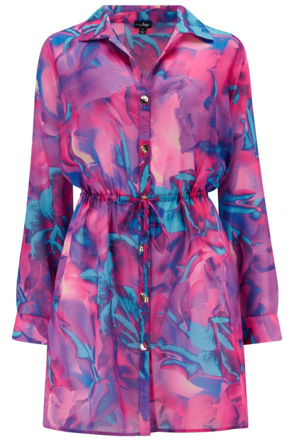 Chiffon Button Through Beach Shirt
