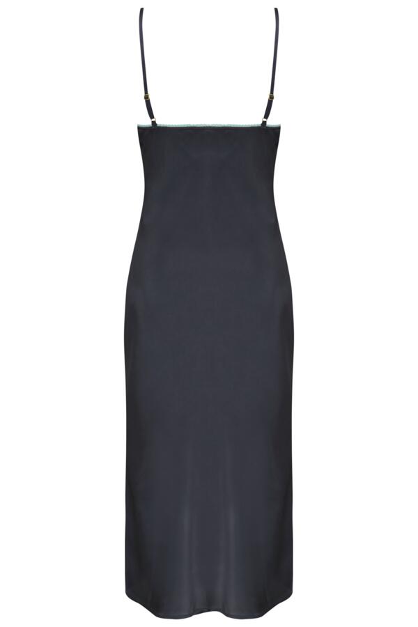 Dusk Satin and Lace Midi Chemise