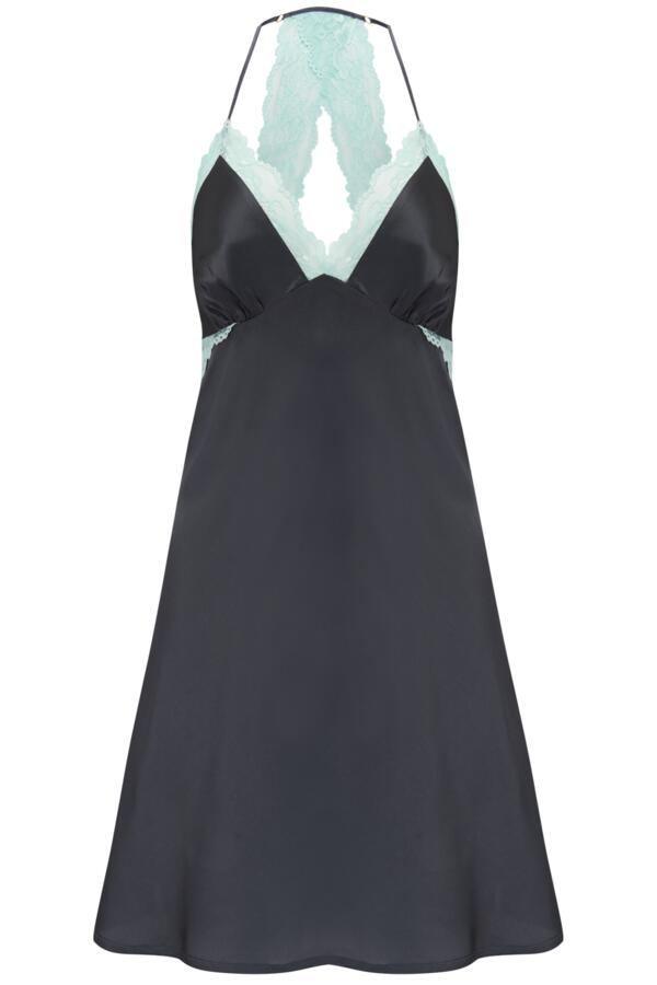 Dusk Satin and Lace Chemise