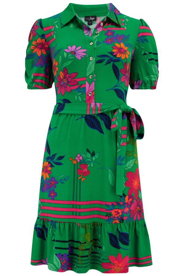 Jodie Fuller Bust Slinky Jersey Tiered Shirt Dress